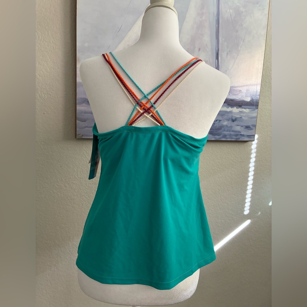 Christina Turquoise Tankini with Multicolor Straps - Picture 2 of 6